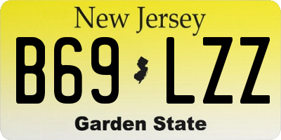NJ license plate B69LZZ