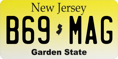 NJ license plate B69MAG