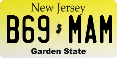 NJ license plate B69MAM