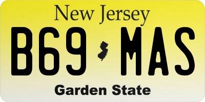 NJ license plate B69MAS
