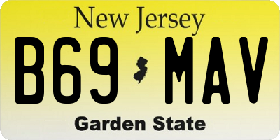 NJ license plate B69MAV