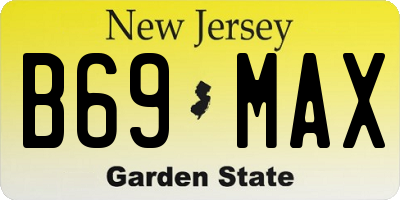 NJ license plate B69MAX