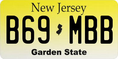 NJ license plate B69MBB