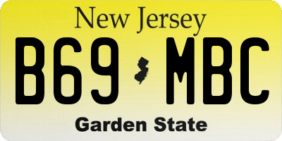 NJ license plate B69MBC