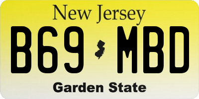 NJ license plate B69MBD