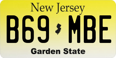 NJ license plate B69MBE