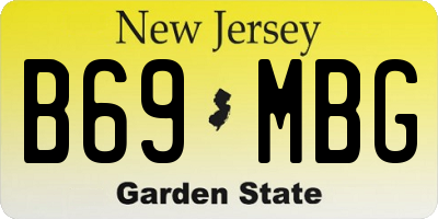 NJ license plate B69MBG