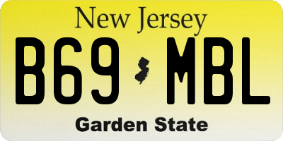NJ license plate B69MBL