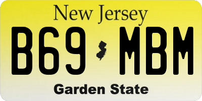 NJ license plate B69MBM