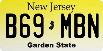NJ license plate B69MBN
