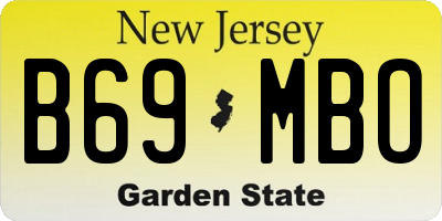 NJ license plate B69MBO