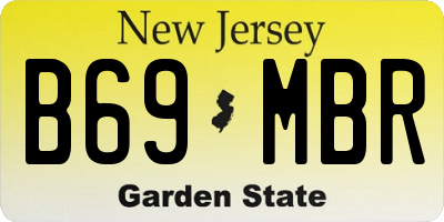 NJ license plate B69MBR
