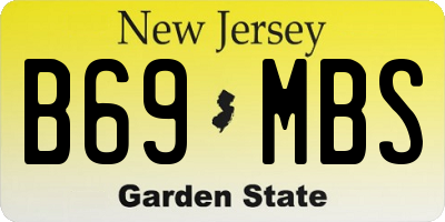 NJ license plate B69MBS