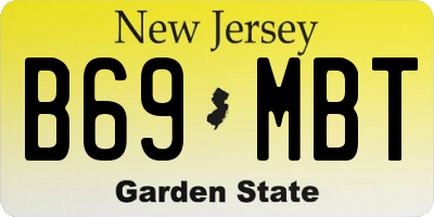 NJ license plate B69MBT