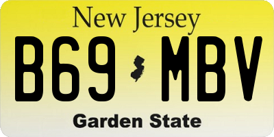 NJ license plate B69MBV