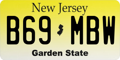 NJ license plate B69MBW