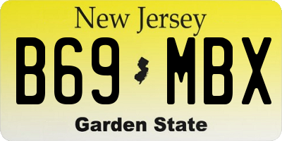 NJ license plate B69MBX