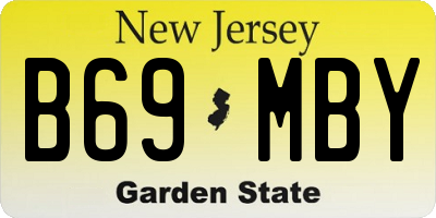 NJ license plate B69MBY