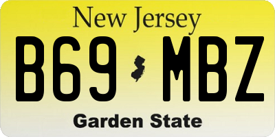 NJ license plate B69MBZ