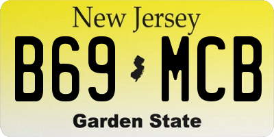 NJ license plate B69MCB