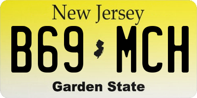 NJ license plate B69MCH