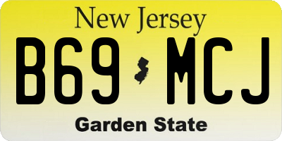NJ license plate B69MCJ