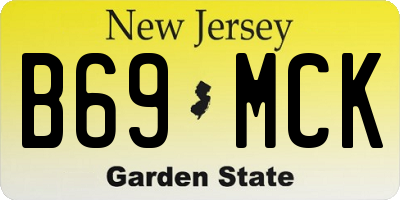 NJ license plate B69MCK