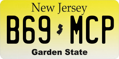 NJ license plate B69MCP