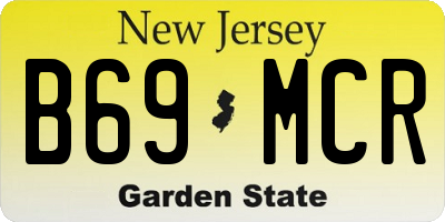 NJ license plate B69MCR