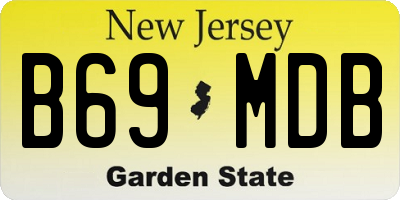 NJ license plate B69MDB