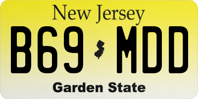 NJ license plate B69MDD