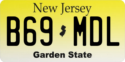 NJ license plate B69MDL