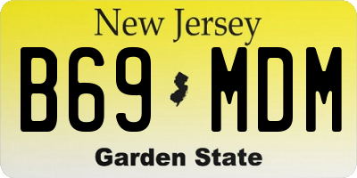 NJ license plate B69MDM