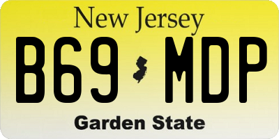 NJ license plate B69MDP