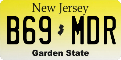 NJ license plate B69MDR
