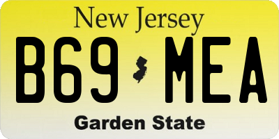 NJ license plate B69MEA