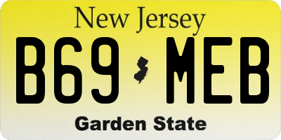 NJ license plate B69MEB