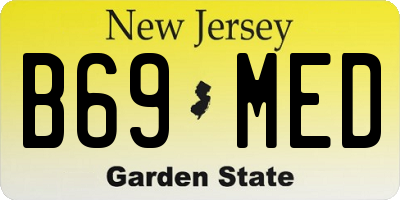 NJ license plate B69MED