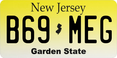 NJ license plate B69MEG