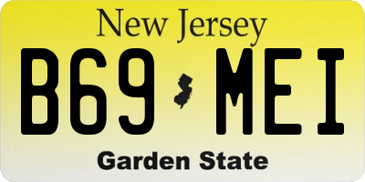 NJ license plate B69MEI
