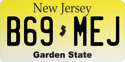 NJ license plate B69MEJ