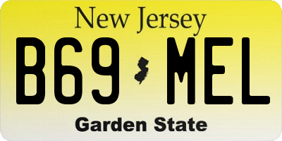 NJ license plate B69MEL
