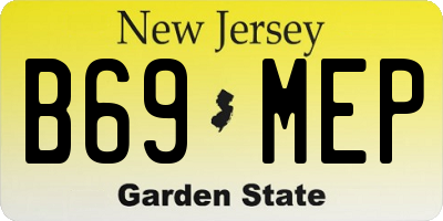NJ license plate B69MEP
