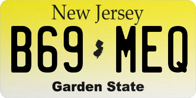 NJ license plate B69MEQ