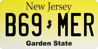 NJ license plate B69MER