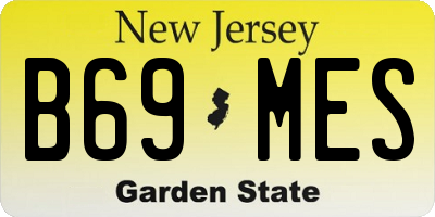 NJ license plate B69MES