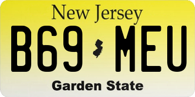 NJ license plate B69MEU