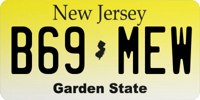 NJ license plate B69MEW