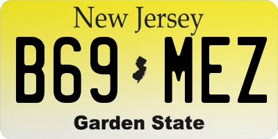NJ license plate B69MEZ