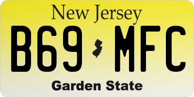 NJ license plate B69MFC